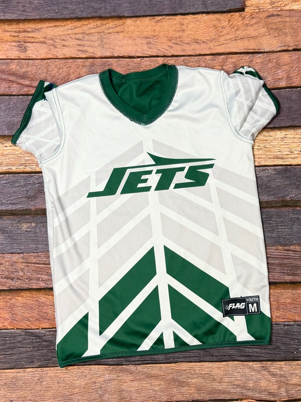 New York Jets NFL Flag Football Boys Kids Reversible Jersey